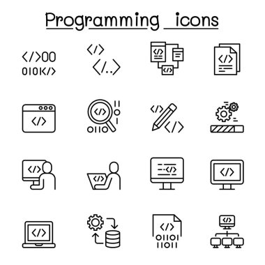 İnce çizgi biçiminde programlama simgesi