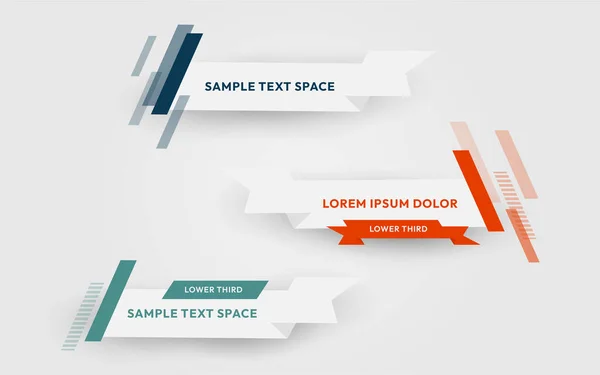 Modern Geometrik Üçüncü Vektör Sancak Şablonu Tasarımı