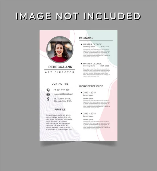 Minimalist Bohem Biçimli Özgeçmiş Vektör Tasarım Şablonu CV / özgeçmiş, pilot, şablon, broşür, arkaplan, ögeler veya başka amaçlar olarak kullanılabilir