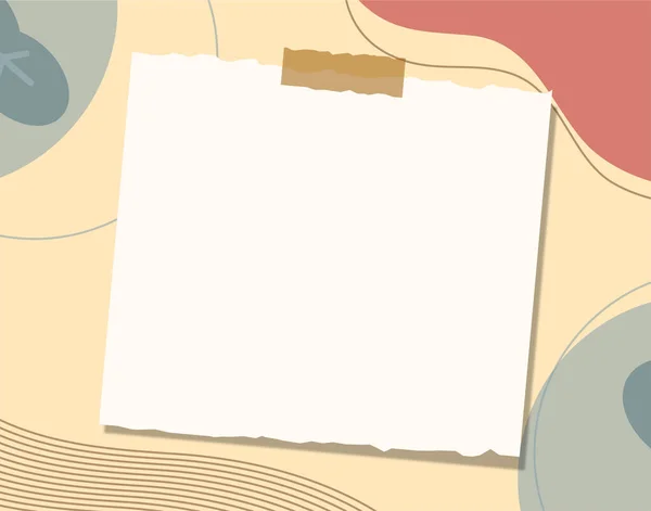 Minimalist Boho Biçimli Arkaplan Vektör Tasarımı üzerine Kağıt Not Yüksek kaliteli arka plan tasarımı ile kağıt not olarak kullanılacak eps10