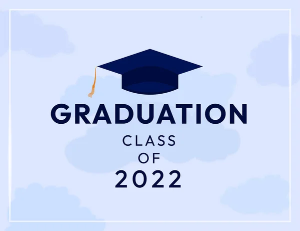 Clouds ve Confetti Vector Design EPS10 ile 2022 mezuniyetini, okulunun sonunu veya son gününü veya okulunu kutlamak için 2022 mezuniyet arkaplanı sınıfı.