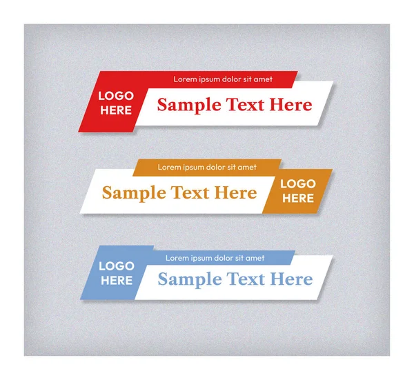 Temiz Üçüncü Sancak Şablonu Tasarım EPS10 Projeniz, video projeniz, haber projeniz ve diğer birçok amaç için alt üçüncü pankart olarak kullanılacak