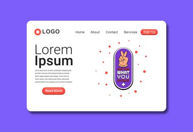 Düz Moda Çizgi El Hareketi Temiz İniş Şablonu Şablon Şablonu EPS10 Web siteniz için çok iyi ya da el ilanı, afiş, poster, broşür ve daha fazlası olarak kullanılacak