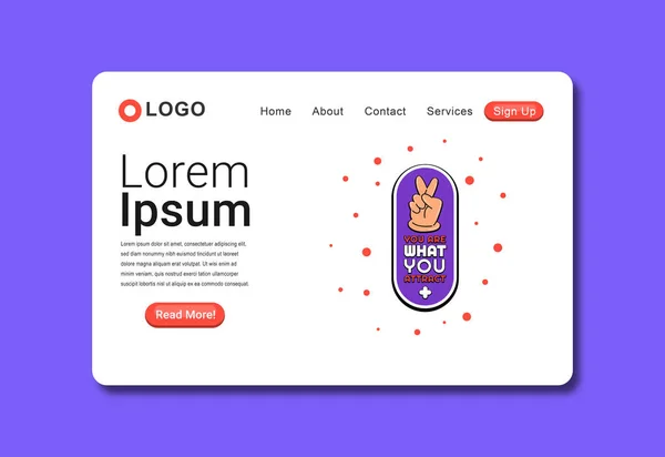 Düz Moda Çizgi El Hareketi Temiz İniş Şablonu Şablon Şablonu EPS10 Web siteniz için çok iyi ya da el ilanı, afiş, poster, broşür ve daha fazlası olarak kullanılacak