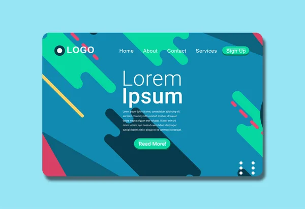 Modern Geometrik Arkaplan İniş Sayfası Şablonu EPS10 Web siteniz için ya da bir pilot, afiş, poster, broşür ve daha fazlası için kullanılacak