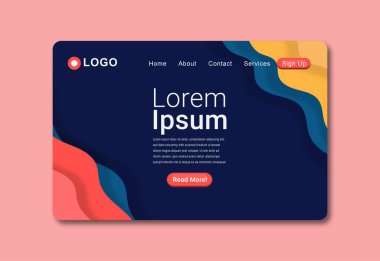 Soyut Renkli İniş Sayfası Şablonu EPS10 web siteniz için, daha iyi bir web gezinti için, ya da bir pilot, arka plan, duvar kağıdı ya da başka amaçlar için kullanılmak üzere harika bir şablon.