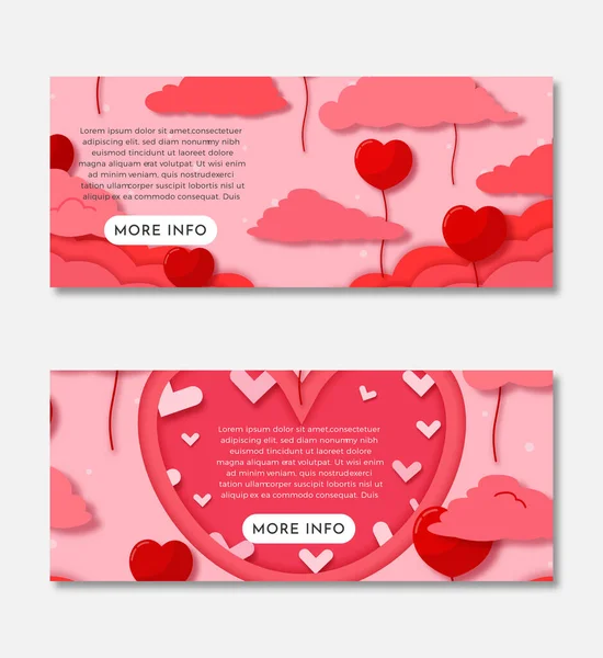 Eps10 Рожеві Реалістичні Прекрасні Серцеві Єкти Фон Набір Шаблон Дизайну — стоковий вектор