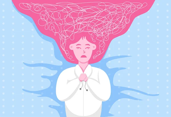 Yatakta Kavramsal Çizim Üzerine Uzanan Fazla Düşünen Kız