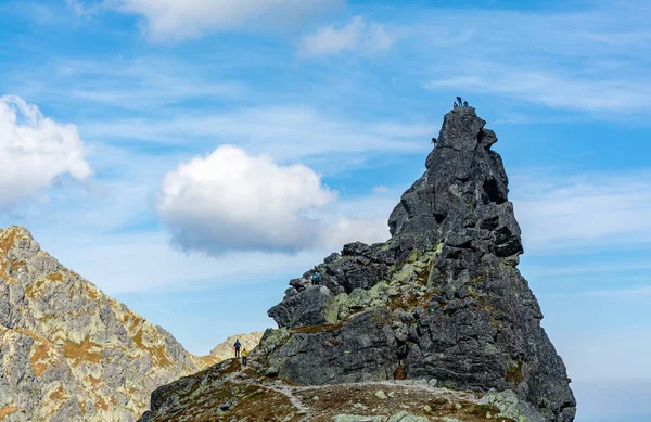 Palenica Bialczanska Poland September 2021 Climbing Popular Tatra Peak Mnich — Stock Photo, Image