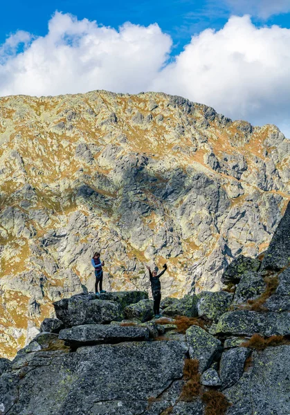 Palenica Bialczanska Poland September 2021 Celebration Happiness Climbing Mountains Captured — Stock Photo, Image