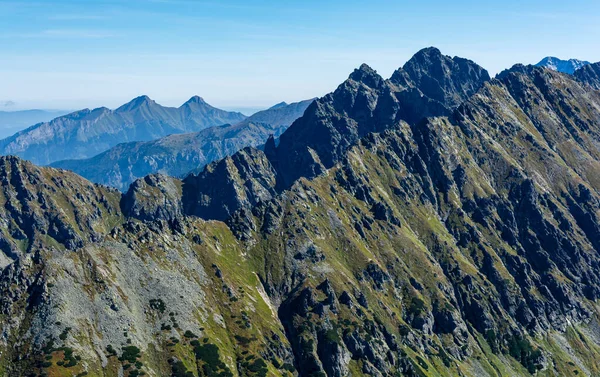 Grzbiety Tatr Jesienna Pora Roku — Zdjęcie stockowe