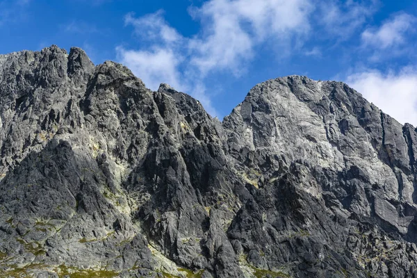 Pared Occidental Lomnica Peak Lomnicky Stit Lomnicky Peak Con Los —  Fotos de Stock