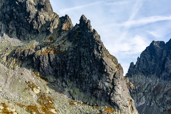 Uma Crista Curta Popular Alto Tatras Osarpanka Szarpane Turnie — Fotografia de Stock