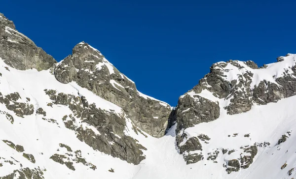 Jižní Stěna Zabi Kon Žabí Kůň Zimní Krajině Vrchol Vysokých — Stock fotografie