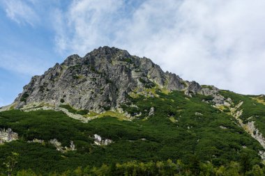 Tatras 'ta birçok tırmanma yolu bulunan Predna zeruchova veza zirvesi (Skrajna Rzezuchowa Turnia, Skrajna Gajnista Turnia, Vychodna zeruchova veza)..