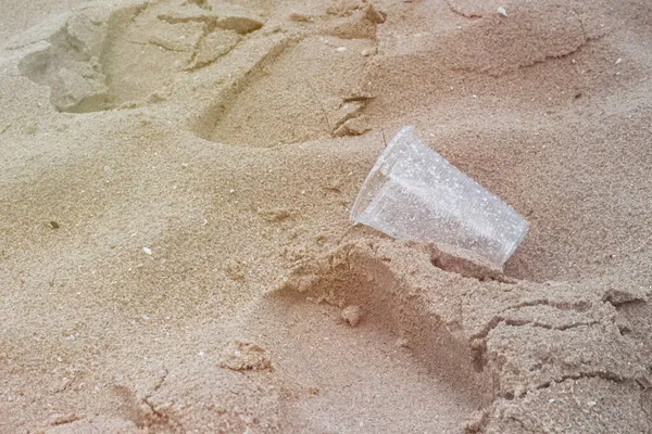 Пластикові Відходи Від Людей Пляжі — стокове фото