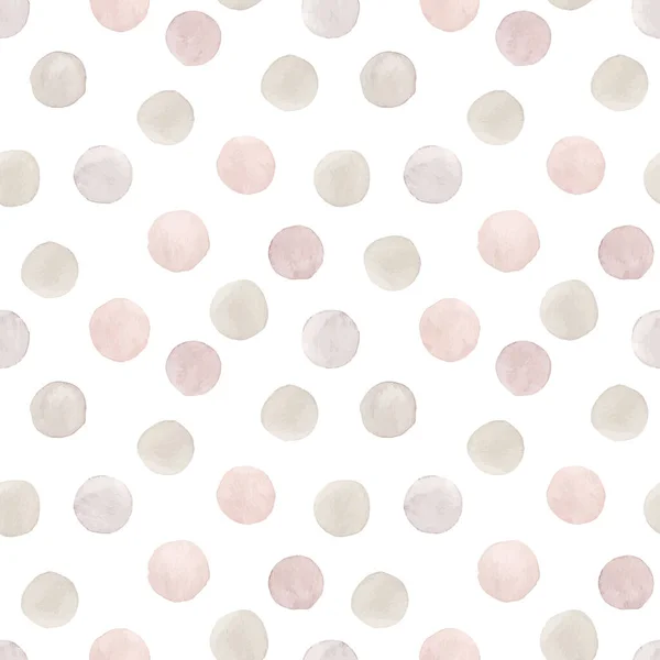 Beautiful vector seamless pattern with hand drawn watercolor dots. — Stock Vector