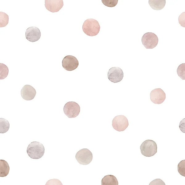 Beau motif vectoriel sans couture avec des points d'aquarelle dessinés à la main. — Image vectorielle