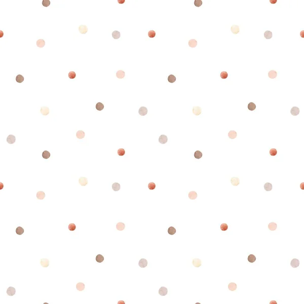 Beautiful seamless pattern with hand drawn watercolor dots. — Stock Photo, Image