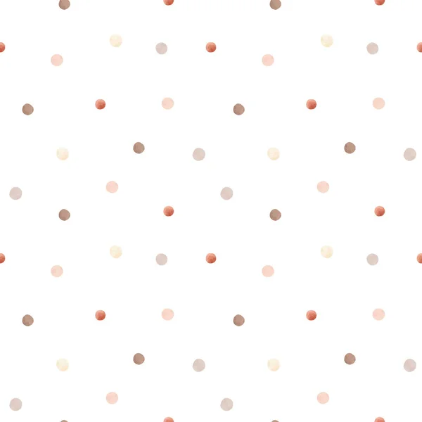 Beautiful Vector Seamless Pattern Cute Watercolor Dots — Stock Vector