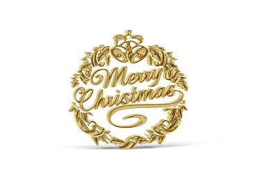 Beyaz arkaplanda izole edilmiş 3D Noel simgesi - 3D görüntüleme