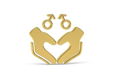 Beyaz arkaplanda izole edilmiş 3d LGBT simgesi - 3d oluşturma