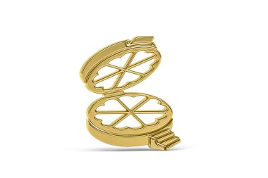 Beyaz arkaplanda izole edilmiş 3d waffle makinesi simgesi - 3d oluşturma