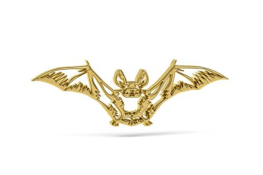 Beyaz arkaplanda izole edilmiş 3d yarasa simgesi - 3d oluşturma