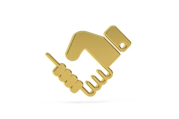 Beyaz arkaplanda izole edilmiş 3d el simgesi - 3d oluşturma