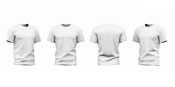 Camiseta Masculina Maqueta Aislada Sobre Fondo Blanco Render — Foto de Stock