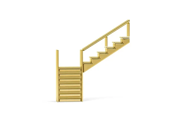 Golden Icona Scale Isolato Sfondo Bianco Rendering — Foto Stock