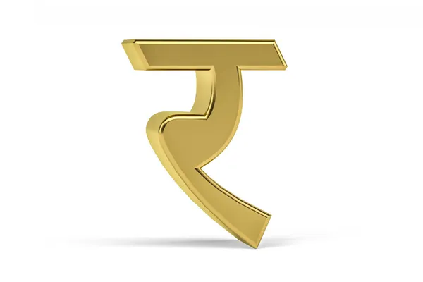 Golden Indian Letter Indian Letter White Background Translation Letter Render — стокове фото