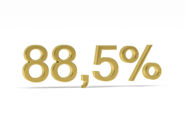 Dígitos Oro Ochenta Ocho Punto Cinco Con Signo Porcentual Aislado —  Fotos de Stock