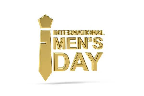 Icono Del Día Internacional Los Hombres Golden Aislado Sobre Fondo — Foto de Stock