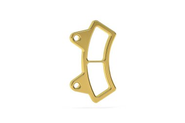 Beyaz arkaplanda izole edilmiş 3d fren yastığı simgesi - 3B oluşturma