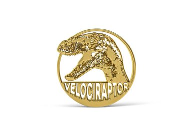 Beyaz arkaplanda izole edilmiş 3d dinazor simgesi - 3d oluşturma