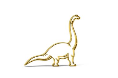 Beyaz arkaplanda izole edilmiş 3d dinazor simgesi - 3d oluşturma