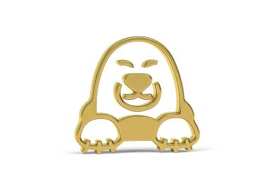 Beyaz arkaplanda izole edilmiş 3d mol simgesi - 3d oluşturma