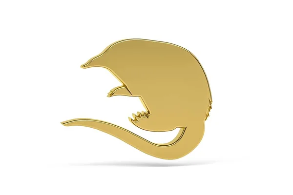 Zlatý Mol Ikona Izolované Bílém Pozadí Vykreslení — Stock fotografie