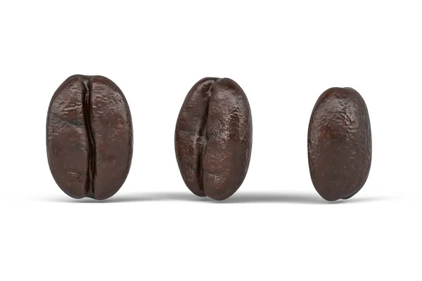 Coffee Beans Isolated White Background Render — Fotografia de Stock