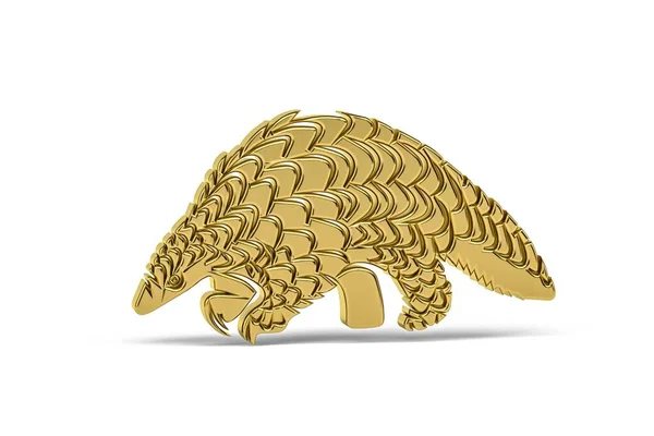 Golden Anteater Icon Isolated White Background Render — Foto Stock