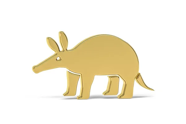 Golden Anteater Icon Isolated White Background Render — Fotografia de Stock