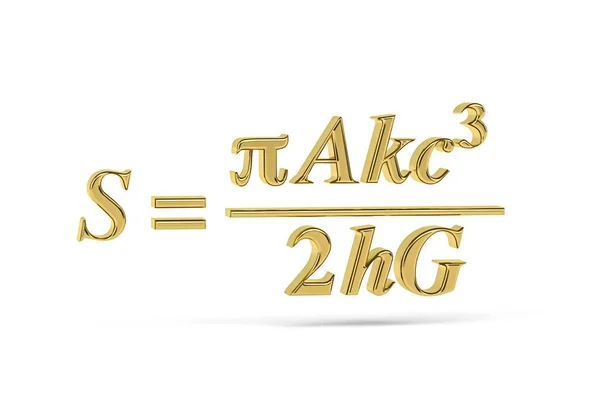Ícone Fórmula Matemática Dourada Isolado Fundo Branco Renderização — Fotografia de Stock