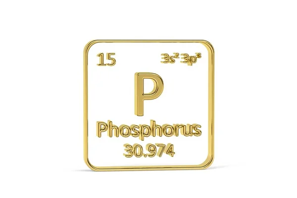 Golden Periodic Table Icon Periodic Table Element Isolated White Background — Fotografia de Stock