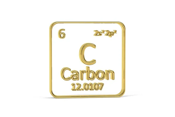 Golden Periodic Table Icon Periodic Table Element Isolated White Background — Fotografia de Stock