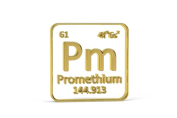 Golden Periodic Table Icon Periodic Table Element Isolated White Background — Fotografia de Stock