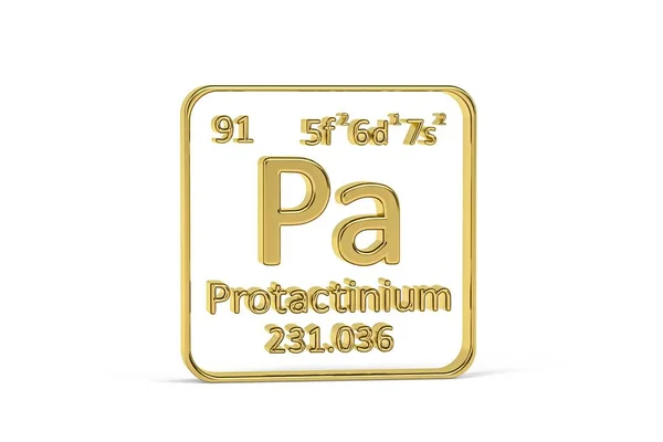 Golden Periodic Table Icon Periodic Table Element Isolated White Background — Stock Fotó