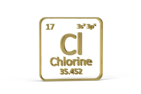 Golden Periodic Table Icon Periodic Table Element Isolated White Background — Stock Fotó