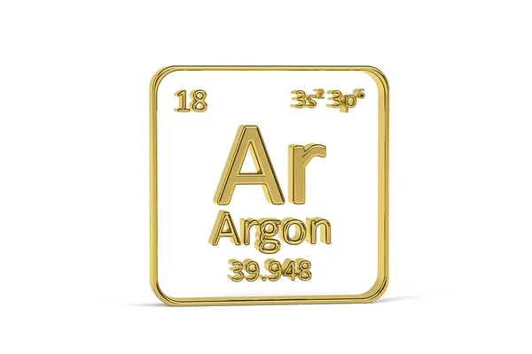 Golden Periodic Table Icon Periodic Table Element Isolated White Background — Stock Fotó