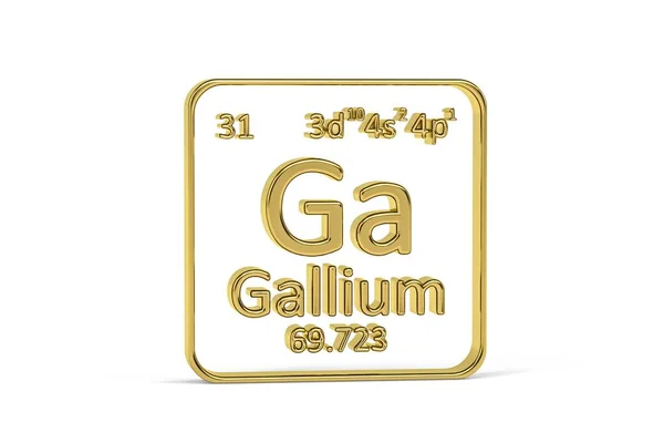 Golden Periodic Table Icon Periodic Table Element Isolated White Background — Foto Stock